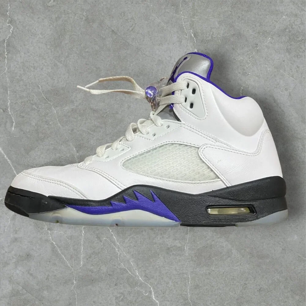 Nike Air Jordan 5 Retro Dark Concord White Black Purple DD0587-141 Mens Size 9
